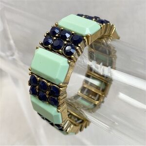J. Crew Green Blue stretch bracelet